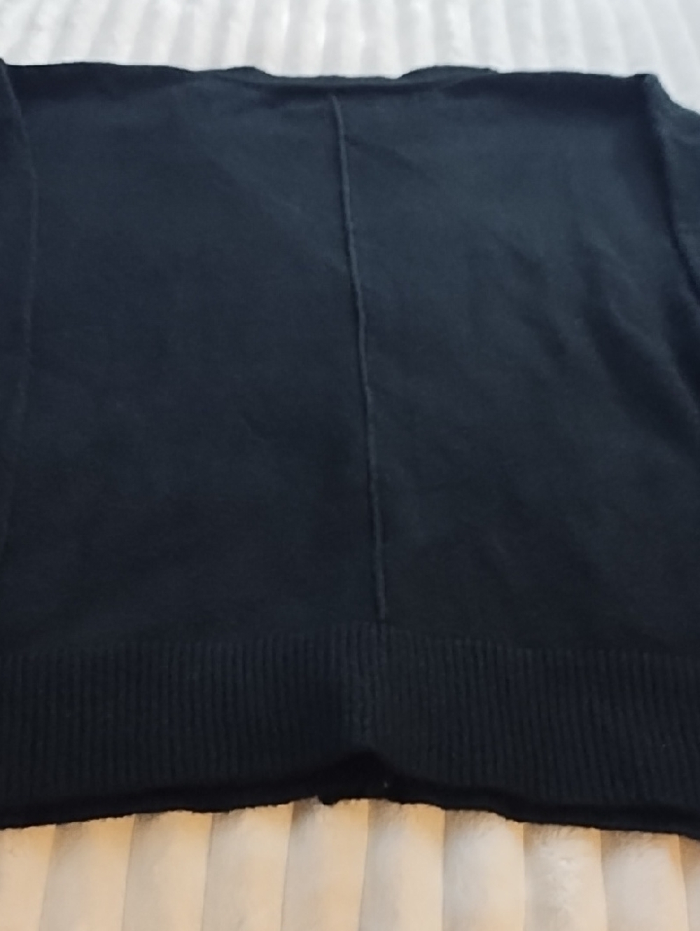 Classic Black V-Neck Women's Cardigan Sweater -Lucky Brand - Picture 4 of 5